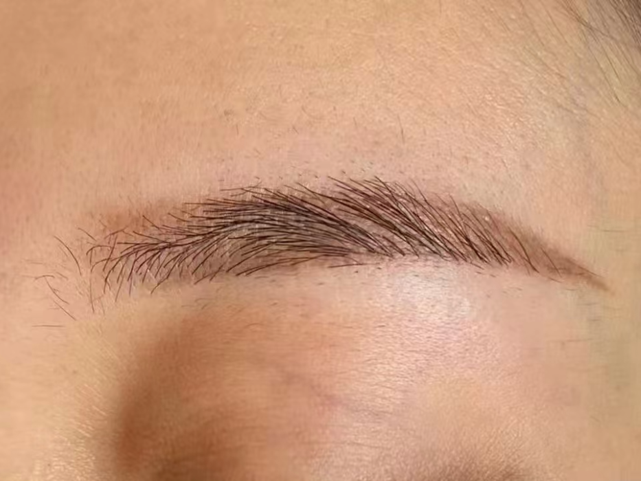 Before embroidered eyebrows