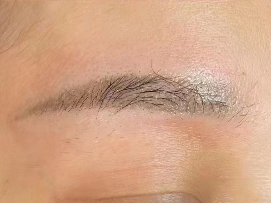 Before embroidered eyebrows